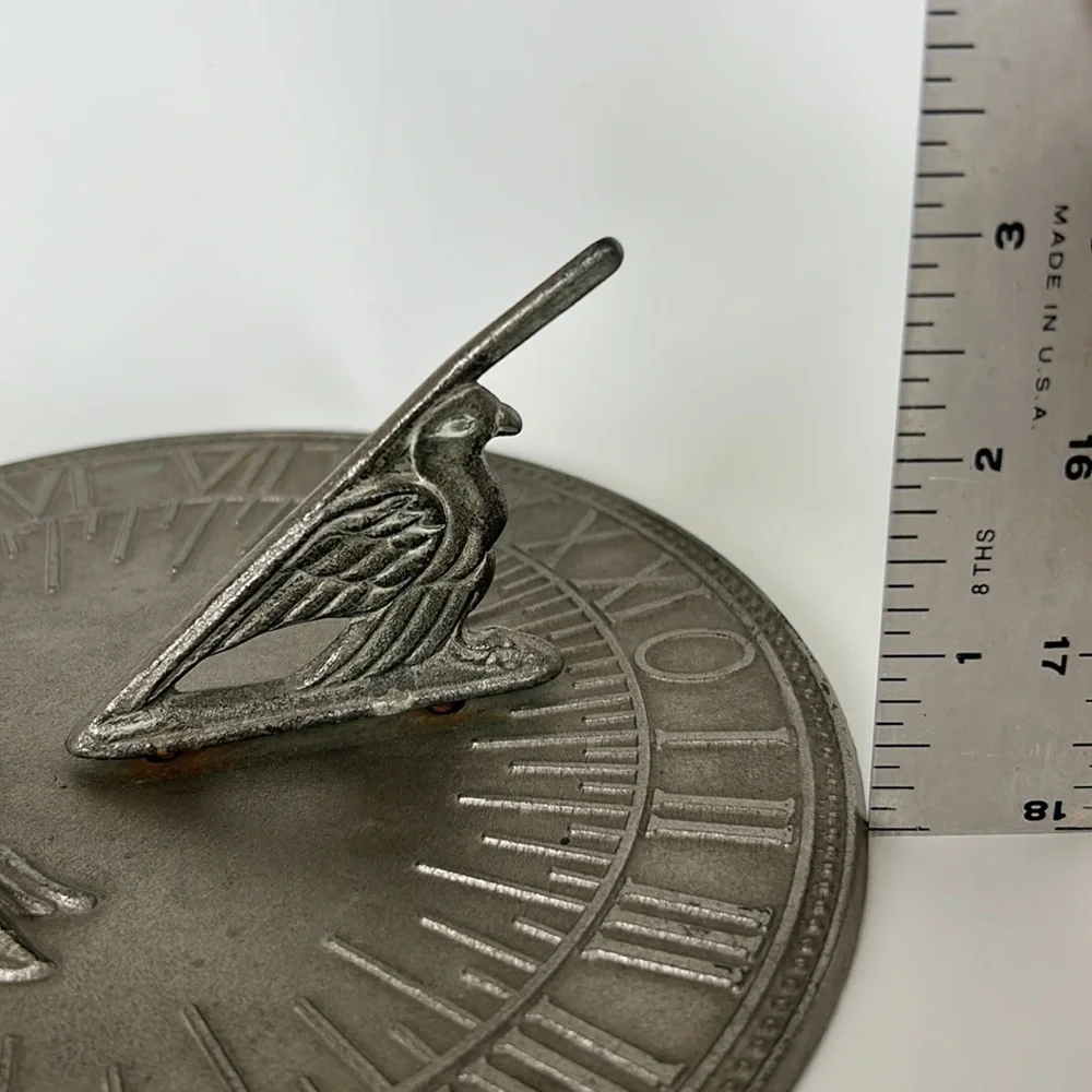 Vintage Brassbell Ind Co Ltd Hummingbird Hibiscus Garden Sundial - Picture 6 of 8